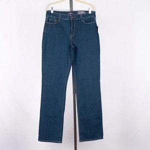 NYDJ Lift Tuck Technology Straight Leg Jeans Women's Size 12 USA Made 431D Denim - Picture 1 of 9