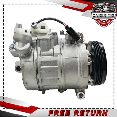A/C Compressor w/ 4-Grooves for BMW 745i & 745Li & 750i & 750Li & 760i & 760Li - Image 1 of 4