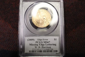 2009 PCGS mS67 Zachary Taylor Edge Error Missing Edge Lettering - Picture 1 of 7