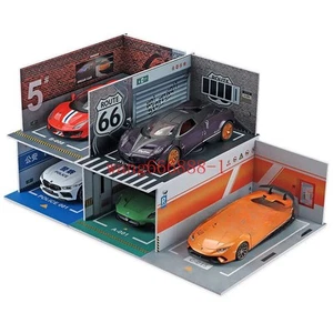  Diorama 1:24 Car Parking Lot Model PVC Assembly Garage Scene Display Model Toy - Picture 1 of 17