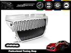 FRONT GRILL GRAU41 For Audi A3 8P RS-TYPE 2008 2009 2010 2011 2012 SILVER