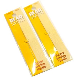 2 Big Eye Beading Needles Easy Threading Tool 2.25" - Picture 1 of 3