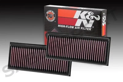Two K&N 33-3072 Hi-Flow Air Intake Filters for 2014-2020 Mercedes C63 AMG 4.0L - Image 1 of 4