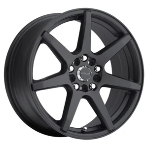 (1) 18x7.5 +42 Raceline 131B Evo 5x108,5x114.3 Satin Black Wheel - Picture 1 of 2