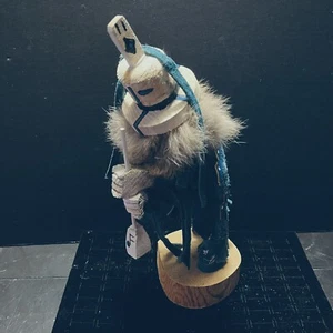 VTG Native American Navajo Kachina Doll Flute Player Signed Hazy 10” - Picture 1 of 9
