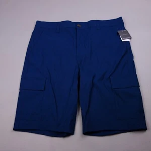 New Eddie Bauer Cargo Shorts 34 Blue Horizon Nylon Stretch UPF 50 Mens - Picture 1 of 1