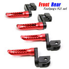 Red Bob 1.5 Inch Extended Front Rear Foot Pegs Kit For Honda Cb650r 19 20 21 22