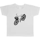 'Bicycle with Basket' Children's / Kid's Cotton T-Shirts (TS046796)