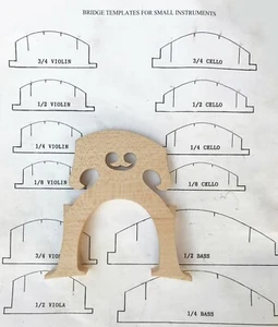 Pre-fitted with a generic cut 4/4 Size Cello Bridge Free US Shipping Maple Wood - Picture 1 of 7
