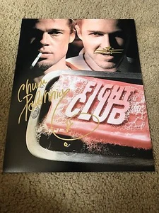 Foto autografiada por Chuck Palahniuk 11x14 club de lucha PRUEBA - Imagen 1 de 3