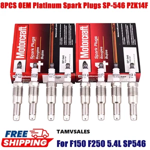 Set of 8 Genuine Platinum Spark Plugs SP-546 PZK14F For F150 F250 5.4L SP546 - Picture 1 of 5