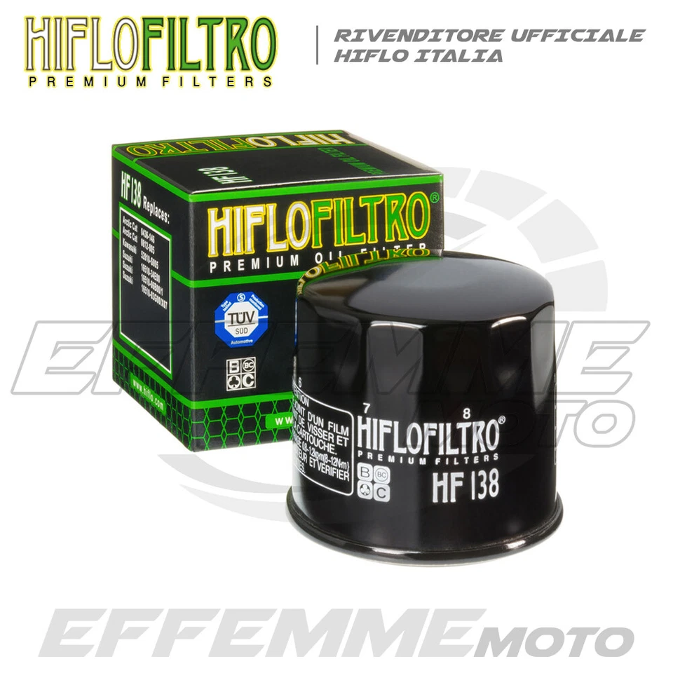 Filtro olio SUZUKI SV 650 / SV650 S 1999 2000 2001 2002 (HIFLO HF138) - Immagine 1 di 1