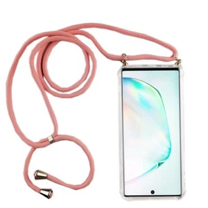 Łańcuszek na telefon komórkowy do Samsung Galaxy Note 10 z paskiem etui do zawieszenia sznurek różowy nowy - Zdjęcie 1 z 4