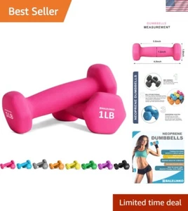Versatile 1lb Neoprene Dumbbells for Strength Training - Ideal for Everyone - Picture 1 of 9