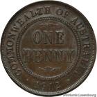 F6374 Rare Australia One Penny George V 1912 H Heaton Au -> Make Offer
