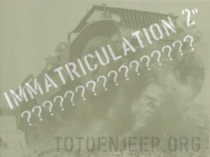 POCHOIR STENCIL IMMATRICULATION 2"   REMORQUE 1/4T TRAILER BANTAM WILLYS jeep - Imagen 1 de 1