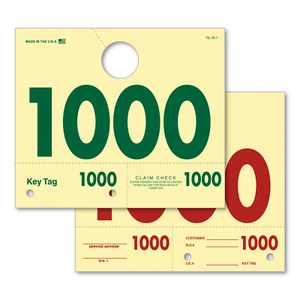 Números de envío de servicio RL-78 etiquetas colgantes - 4 dígitos - caja de 1000 piezas - #1000-1999 - Imagen 1 de 1