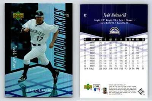 Todd Helton First Baseman Colorado Rockies Upper Deck 2007 Card 62 Sports Memora - Picture 1 of 12