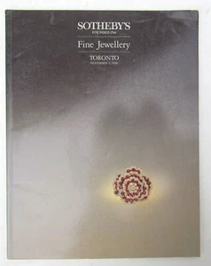 JEWELRY SOTHEBY'S AUCTION 1988 TORONTO CATALOG - Imagen 1 de 1