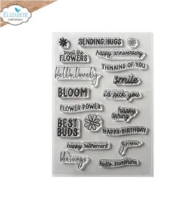 NUEVO ~ Elizabeth Craft Designs CS268 HUELE LAS FLORES - Estampillas transparentes - Imagen 1 de 5