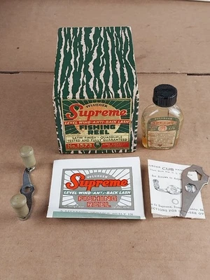 Vintage Pflueger Supreme No. Caja de carrete de fundición 1573 sin carrete bonita Foto 1 de 4