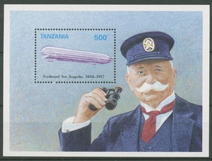 Tansania 1992 Graf von Zeppelin Luftschiff Block 204 postfrisch (C41704) - Picture 1 of 1