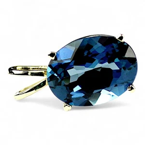 London Blue Topaz, Gold Pendant, P040 - Picture 1 of 4