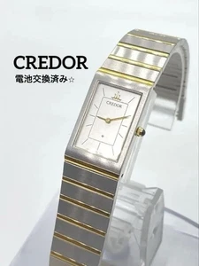 Battery Replaced Seiko Credor 8420-6410 Ss 22K Watch - Picture 1 of 16