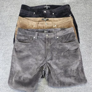 (3) Pantalones de pana Saks Fifth Avenue para hombre 34x34 negros pierna recta 5 bolsillos - Imagen 1 de 6