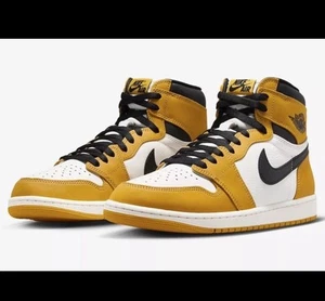 Nike Air Jordan 1 Retro High OG Yellow Ochre DZ5485-701 Mens GS New 9 - Picture 1 of 7
