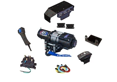 Honda 500 Pioneer Winch and Mount Plate Kit 2015-2023 4500 lbs KFI UTV SXS Foto 1 de 4