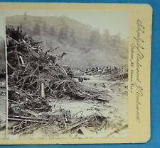 1889 Stereoview Photo USA The Johnstown Great Flood PA Ruins Cambria Steel Works
