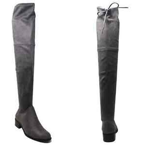 CHARLES BY CHARLES DAVID Gammon Over-The-Knee Suede Boot In Charcoal Size 7M
