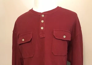 Duluth Trading Co Herren 2XL XXL Heavy Weight Burgnudy 3 Button Front Hemd - Bild 1 von 7