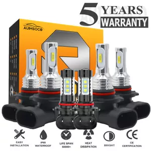 For Dodge Magnum R/T Wagon 2005-2008 Xenon White LED Headlight + Fog Light Bulbs - Picture 1 of 19