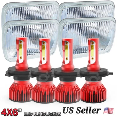 4PCS  4x6"LED Headlights Hi Lo Sealed Beam fits GMC T6500 T7500 1997-2009 Foto 1 de 4