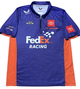 2024 LARGE Denny Hamlin FEDEX Nascar Pit Crew Shirt Toyota JGR Racing Gibbs - Bild 1 von 2