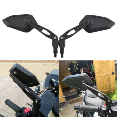 Motorcycle Folding Rearview Wing Mirrors For Honda Suzuki Yamaha Kawasaki Ducati - Image 1 of 4