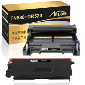1xTN580 Toner+ 1xDR520 Compatible for Brother HL-5240 5380DN DCP-8020 8040 8045D - Picture 1 of 12