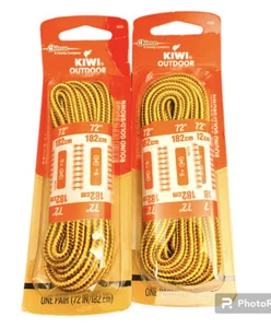 Kiwi Outdoor Shoe Laces Gold Brown 72 Inches Long Lot Of 2 - Picture 1 of 3