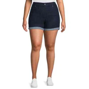 Time and Tru Women's Pull-On Denim Shorts, 5" Inseam Size: S (4-6), NWT - Picture 1 of 3