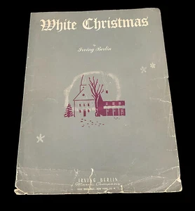 White Christmas Irving Berlin 1942 Klavier Gesang Solo Vintage Holiday Noten - Bild 1 von 13