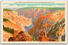 Postkarte Grand Canyon von Grand View, Yellowstone Nationalpark unverpostet