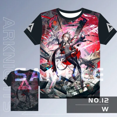 Camiseta Arknights W Anime Harajuku Daily Manga Corta Juegos con disfraces Otaku #20 Foto 1 de 2