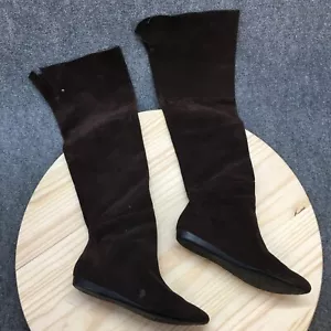 Rockport Boots Womens 6.5W Brown Faye Over The Knee Pull On Hidden Heel Suede - Picture 1 of 15
