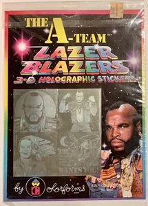 Vintage 1983 Colorforms Lazer Blazers 3-D Holographic Stickers The A-TEAM - Picture 1 of 2