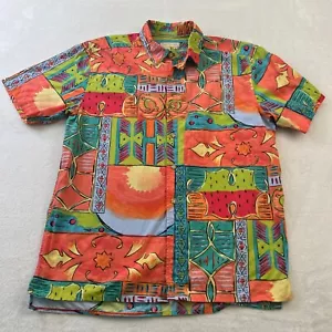 The Territory Ahead Mens Shirt Large WILD All-Over Art-to-Wear Tropical Camp - Picture 1 of 7
