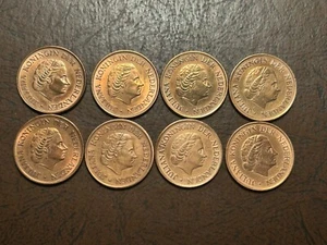 Lot Of 8 1967-1975 Netherlands 5 Cent Coins - Picture 1 of 2
