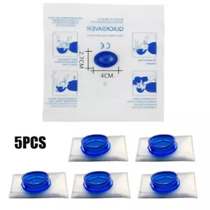 5pz Maschera RCP Monouso Emergenza Bocca Respiro Maschera Viso Scudo Rianimazione - Foto 1 di 12