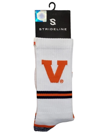 NCAA University Virginia Cavaliers Strideline Premium Athletic Crew Socks Cover